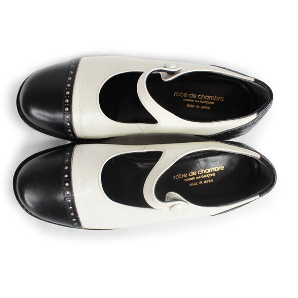 SOLD*************Comme Des Garcons Shoes Black White Mary Janes - Picture 8 of 16